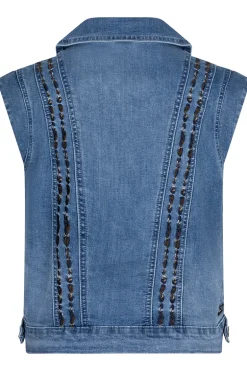 Meisjes gilet blauw
