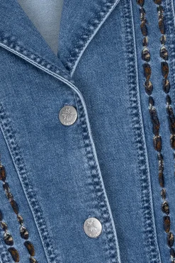 Meisjes gilet blauw