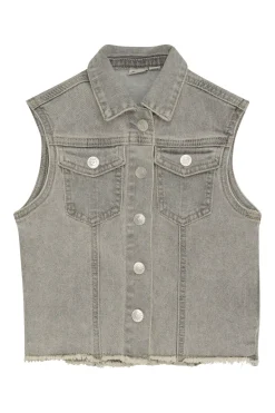 Meisjes gilet grijs