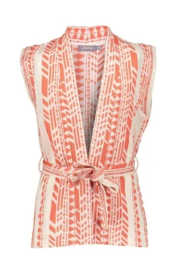 Meisjes gilet oranje
