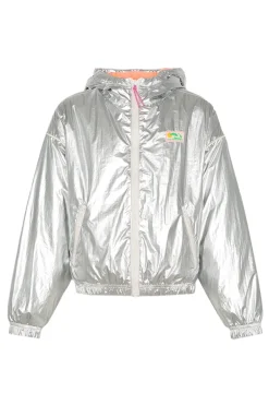 Meisjes jas zilver