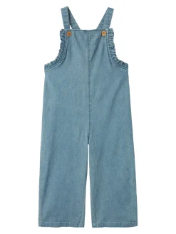 Meisjes jumpsuit/tuinbroek blauw