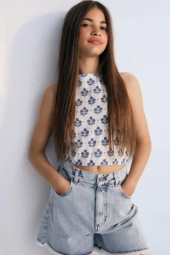 Meisjes short blauw