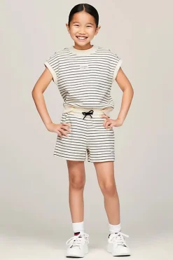 Meisjes short ecru