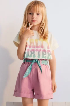Meisjes short rose