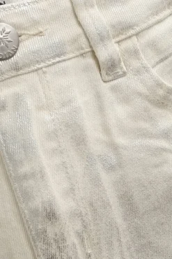 Meisjes short zilver