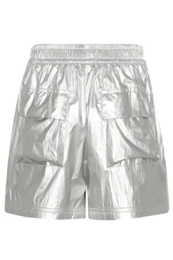 Meisjes short zilver