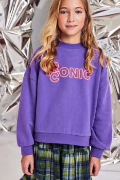 Meisjes sweater paars