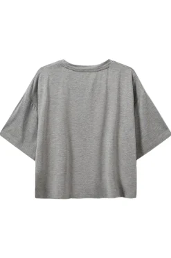 Meisjes t-shirt korte mouw grijs