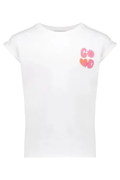 Meisjes t-shirt korte mouw grijs