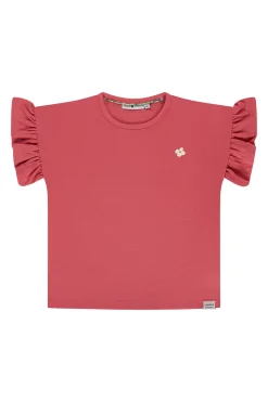 Meisjes t-shirt korte mouw rood