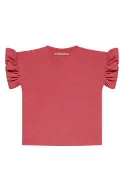 Meisjes t-shirt korte mouw rood