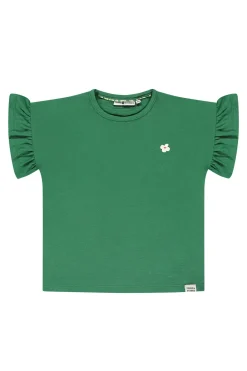 Meisjes t-shirt korte mouw groen