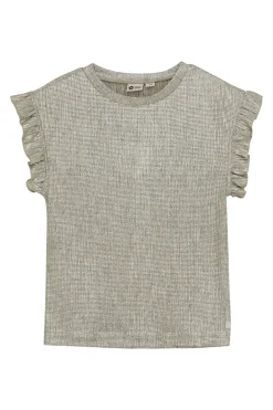 Meisjes t-shirt korte mouw bruin