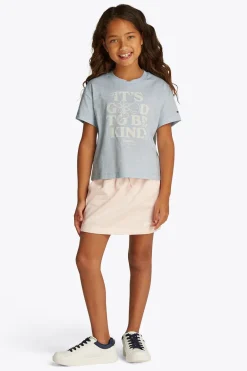 Meisjes t-shirt korte mouw blauw
