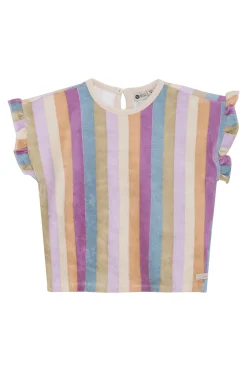 Meisjes t-shirt korte mouw paars