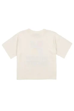 Meisjes t-shirt korte mouw ecru