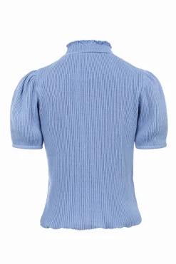 Meisjes t-shirt korte mouw blauw