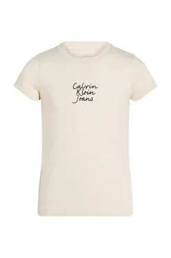 Meisjes t-shirt korte mouw bruin