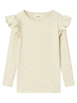 Meisjes t-shirt lange mouw bruin