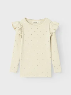 Meisjes t-shirt lange mouw bruin