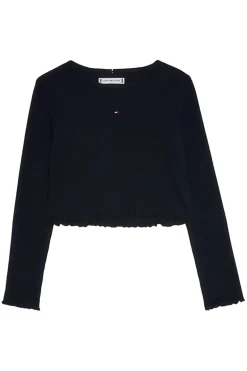 Meisjes t-shirt lange mouw blauw