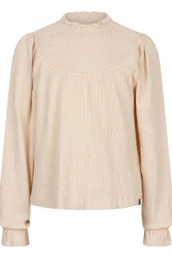 Meisjes t-shirt lange mouw ecru