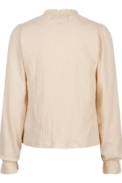 Meisjes t-shirt lange mouw ecru