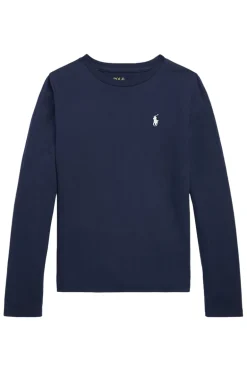 Meisjes t-shirt lange mouw blauw