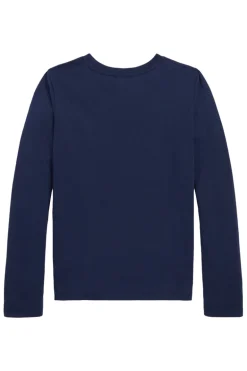 Meisjes t-shirt lange mouw blauw