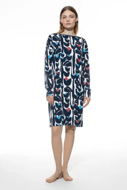 Nachtmode dames nachthemd   blauw