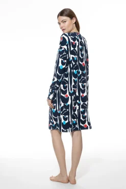 Nachtmode dames nachthemd   blauw