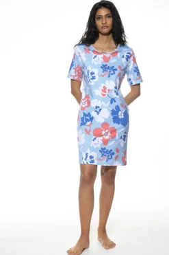Nachtmode dames nachthemd   blauw