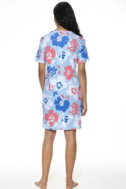 Nachtmode dames nachthemd   blauw