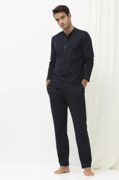 Nachtmode heren pyjama blauw