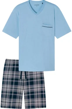 Nachtmode heren pyjama blauw