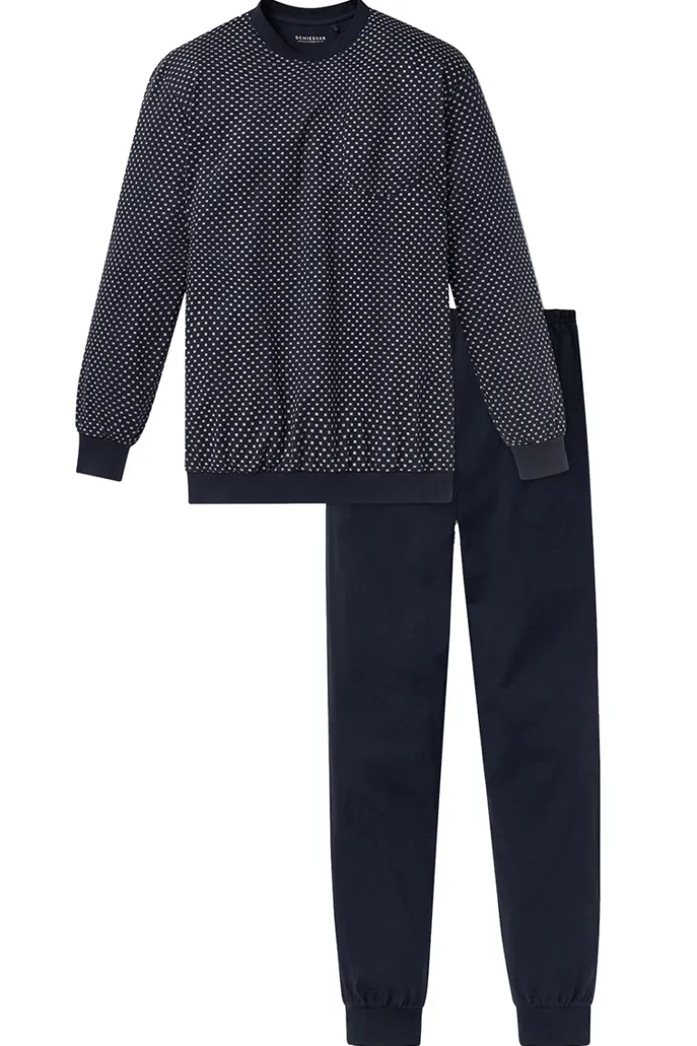 Nachtmode heren pyjama blauw