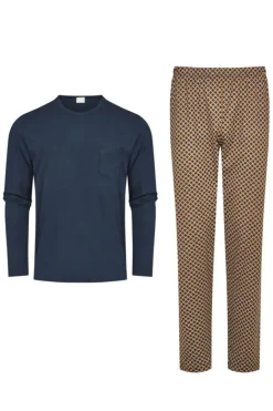 Nachtmode heren pyjama blauw