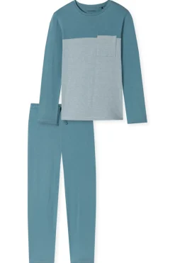 Nachtmode heren pyjama blauw