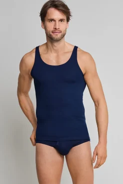 Ondergoed heren hemd blauw