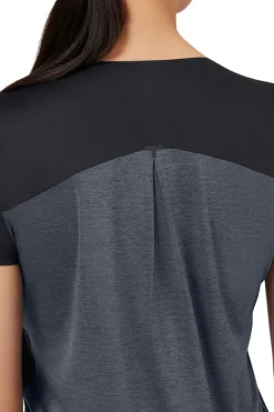 Running dames t-shirt km zwart