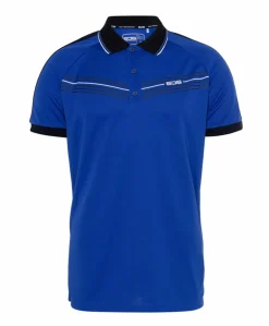 Tennis heren polo blauw